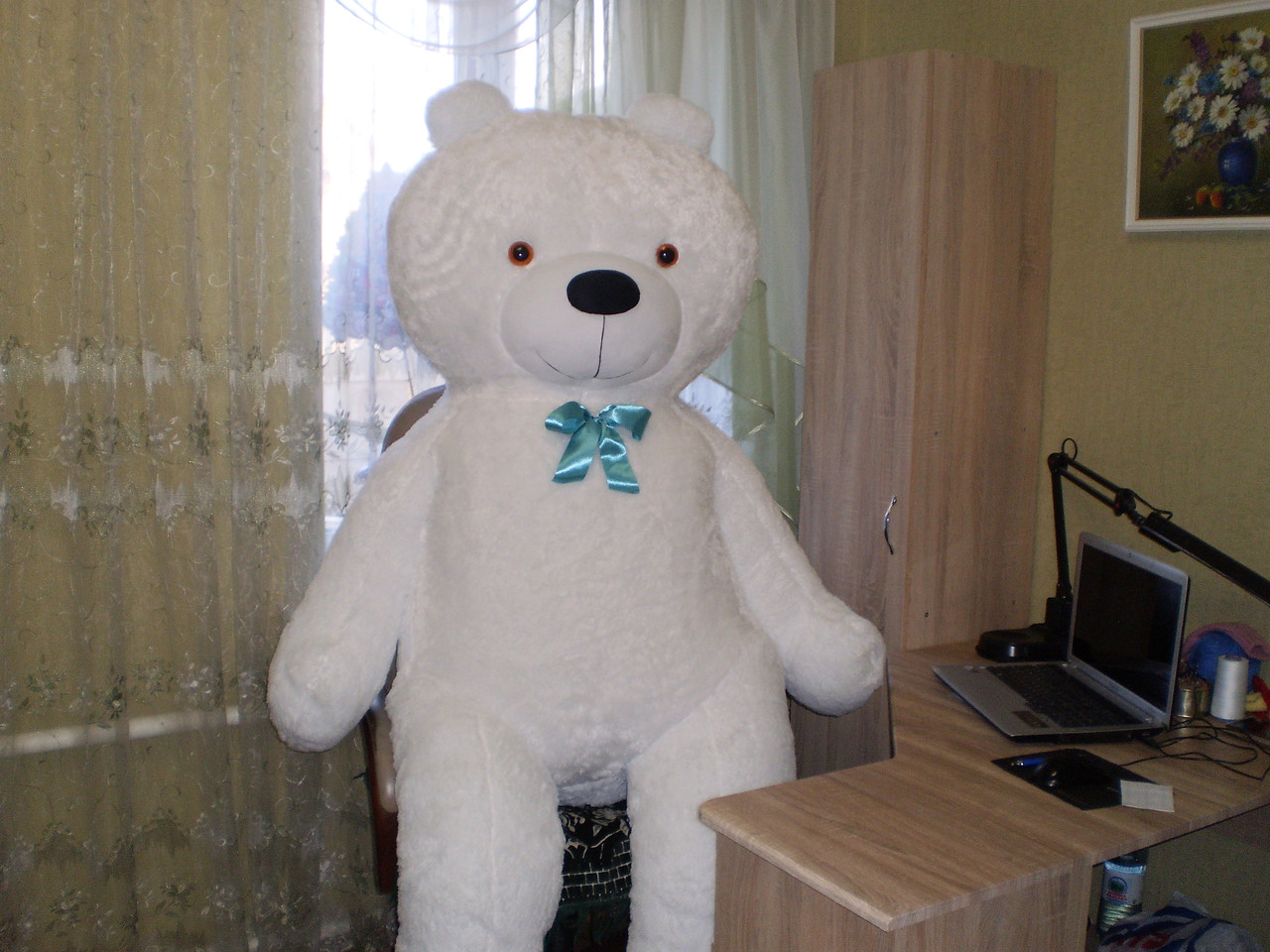 Великий ведмідь 230 см плюшевий білий, величезна м'яка іграшка