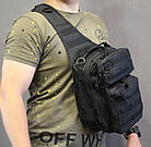 🔥 Тактичний рюкзак-сумка "Mil-Tec - One Strap Assault 10л." (койот) однолямковий рюкзак, зсу, поліції, фото 11