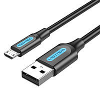 Кабель зарядный Vention USB 2.0 - microUSB 0.25 м Black (COLBC)