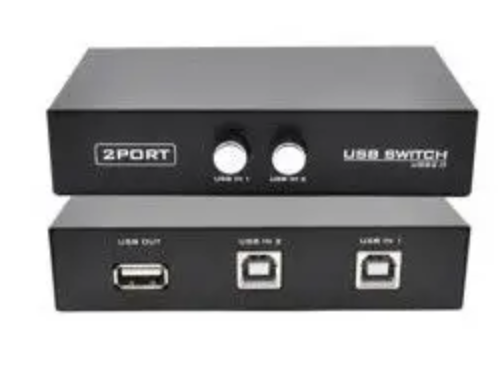 Комутатор 2 Port USB 2.0 PC Сканер, принтер Sharing Switch Box. Пристрій до двох комп'ютерів, фото 1