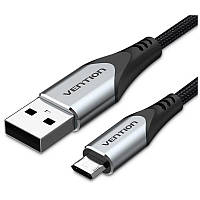 Кабель реверсивный Vention USB 2.0 - microUSB 0.5 м металлические коннекторы Black (COCHD)