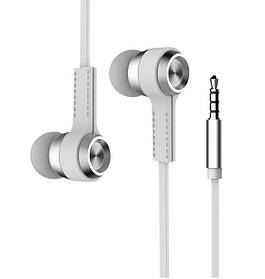 Навушники з мікрофоном Gorsun C3 (плоский дріт) Білий