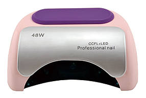 Гібридна УФ CCFL+LED-лампа для нігтів Beauty Nail 48W K18 бежево-рожевий