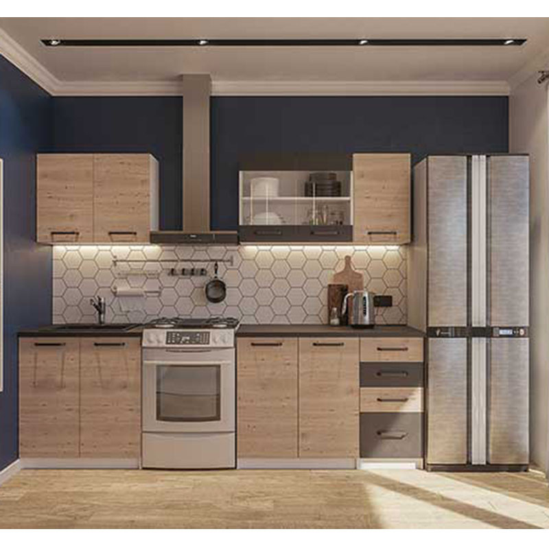 Модульна кухня Злата 200 см з фасадом дуб артизан та антрацит, фото 1