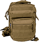 🔥 Тактичний рюкзак-сумка "Mil-Tec - One Strap Assault 10л." (койот) однолямковий рюкзак, зсу, поліції, фото 7