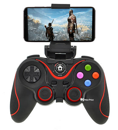 Бездротовий Bluetooth джойстик Gen Game V8 Black/Red (7211), фото 1