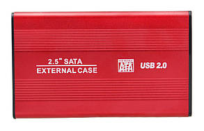Зовнішня кишеня для HDD 2.5" SATA USB 2.0 Red (4344), фото 1