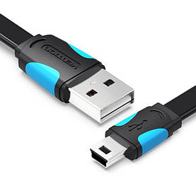 Кабель передавання даних Vention USB 2.0 to Mini USB 1 м Black (VAS-A14-B100)