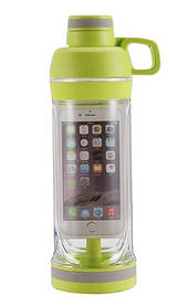 Пляшка для води з відділенням для телефона 5s Салатовий