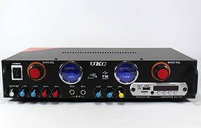 Підсилювач звуку UKC AK-105 + USB + Fm + Mp3 + КАРАОКЕ