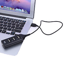 Концентратор USB HUB хаб P/4000 на 4 порти чорний, фото 6
