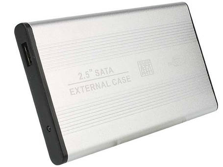 Зовнішня кишеня для HDD 2.5" SATA USB 2.0 Silver (4344), фото 1