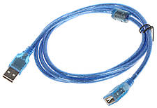 Кабель подовжувач USB A — USB F 1.5 метра Blue (26133), фото 3