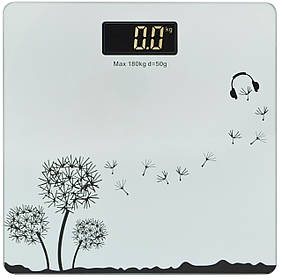 Ваги підлогові скляні (квадратні) на 180 кг Domotec MS-1604 Silver (3272)