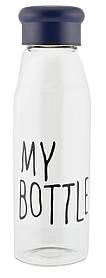Скляна пляшка My Bottle 420 мл темно-синя
