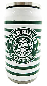 Стильний термокухоль Starbucks 350 мл металевий (у смужку)