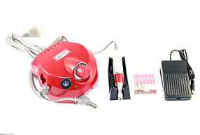 Фрезер для манікюру та педикюру Nail Master DM-202 на 25000 обертів 30W Червоний