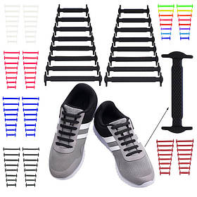 Силіконові шнурки для взуття 16 шт.