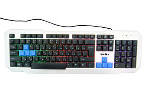Ігрова російська клавіатура з кольоровою підсвіткою USB FC-719