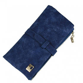 Гаманець клатч жіночий під нубук TAUREN синій