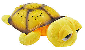 Нічник "музикальна черепаха" проєктор зоряного неба UKC Big жовтий