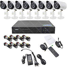 Комплект відеоспостереження UKC D001-8CH Full HD AHD 3.6 мм