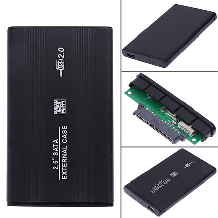 Зовнішня кишеня для HDD 2.5" SATA USB 2.0 Black (DC4344), фото 1