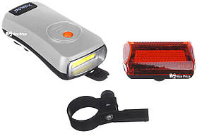 Велосипедний ліхтар Bailong BL-908 (передній і задній) Grey (3607)