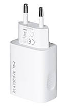 Мережевий зарядний пристрій Glasscove 2 USB 2.4 A 12W TC-012A (00552), фото 4