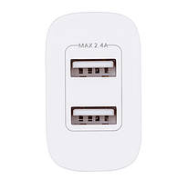 Мережевий зарядний пристрій Glasscove 2 USB 2.4 A 12W TC-012A (00552), фото 5