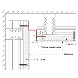 Профіль тіньового шва ПТШ-20 (без покриття) 2500мм, фото 3