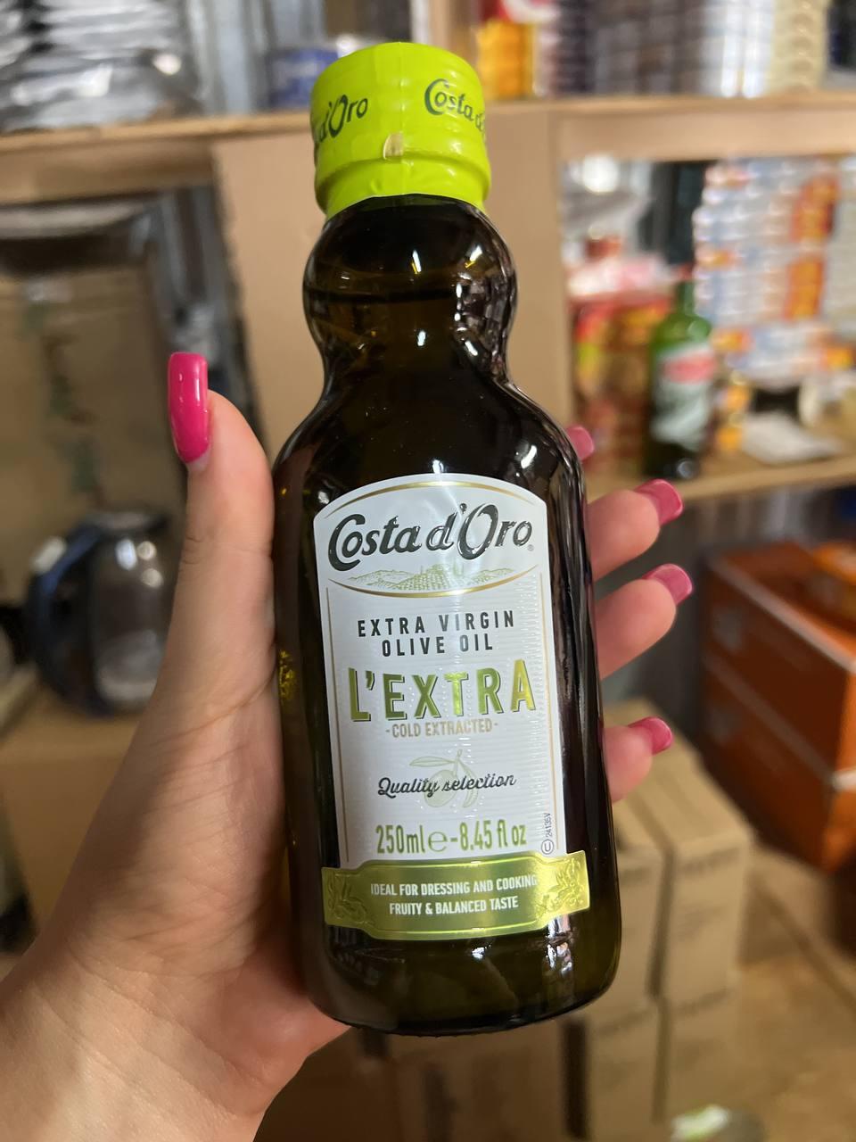 Оливкова олія Costa d'Oro "Extra Virgin". 250 мл. Італія.