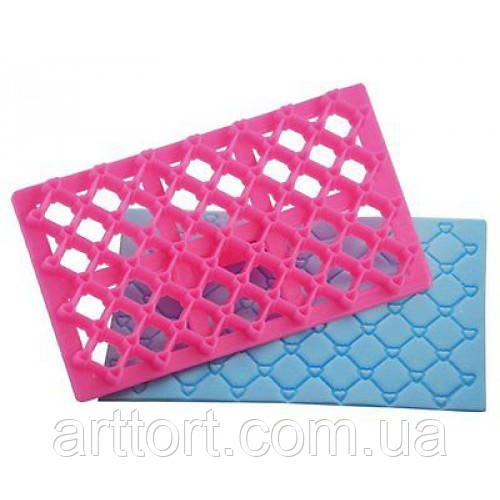 Печворк відбиток для мастики Сердечка, фото 1