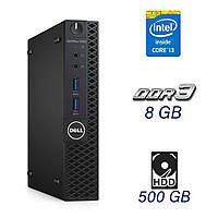 Неттоп Dell 3050 USFF / Intel Core i3-7100 (2 (4) ядра по 3.9 GHz/ 8GB DDR3 / 500GB HDD/ HD Graphics 630