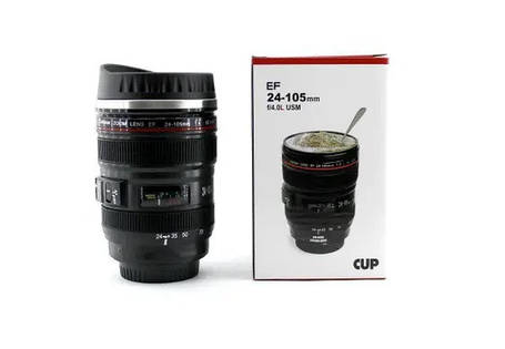 Термос Термокухоль З Кришкою 300 мл Термо Чашка В Стилі Об'єктива Canon EF 24-105, фото 1