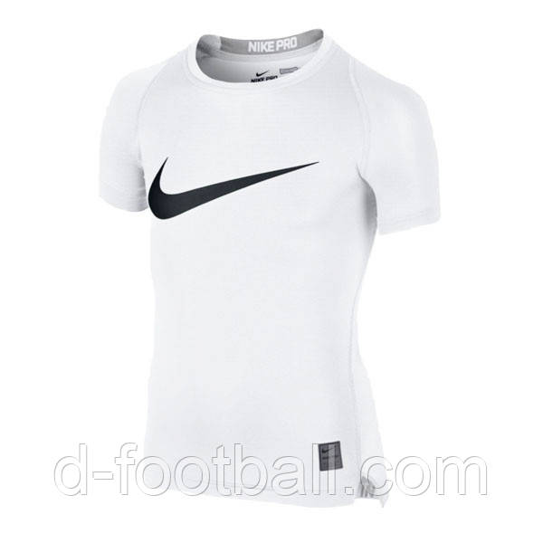 Дитяча термо футболка Nike Pro Cool HBR Junior 726462-100, Білий, Розмір (EU) — 140 cm