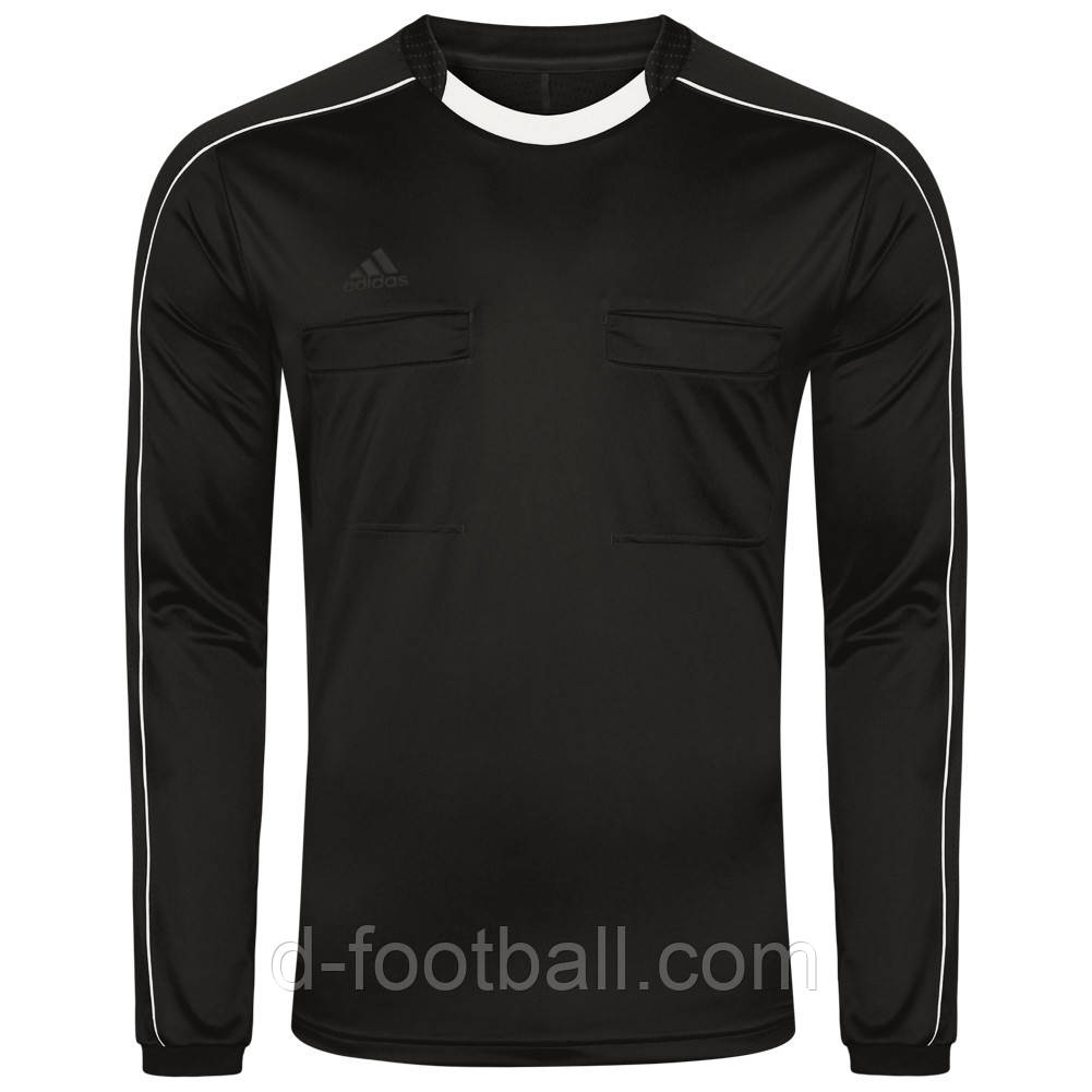 Футболка арбітра з довгим рукавом Adidas Referee 16 Long Sleeve Jersey AJ5920, Чорний, Розмір (EU) — M