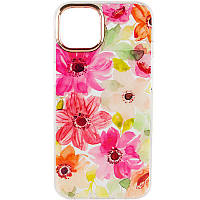 TPU+PC чехол Flowers для Apple iPhone 12 Pro / 12 (6.1") Paint bloom