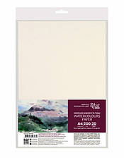 Папір для акварелі А4 білий 20 аркушів дрібне зерно 200 г/м2 Rosa Studio, 16921006