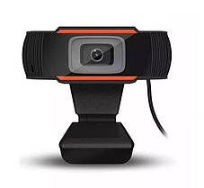 Веб камера с гарнитурой F37 720p функция plug and play Black OEM (18220), фото 3