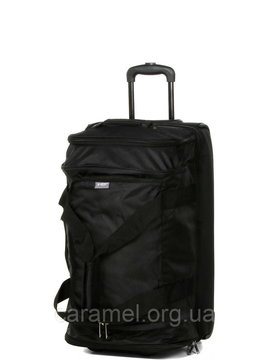 Сумка на колесах середня M чорна 63x36x35см/80л/2.7кг/Airtex 819-65