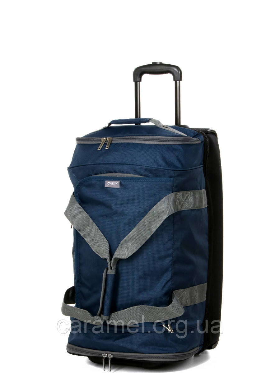 Сумка на колесах середня M синя 63x36x35см/80л/2.7кг/Airtex 819-65