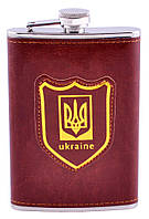 Фляга обтянута кожей (256мл) Украина UKR-5