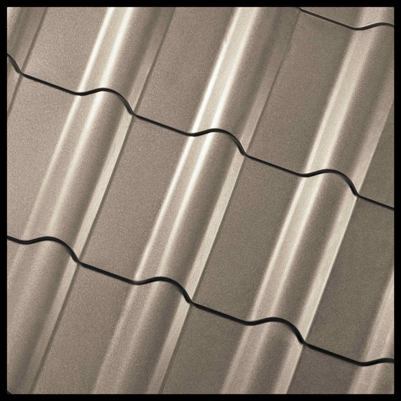 Металочерепиця Яспис — RAL 8019 темно-коричневий