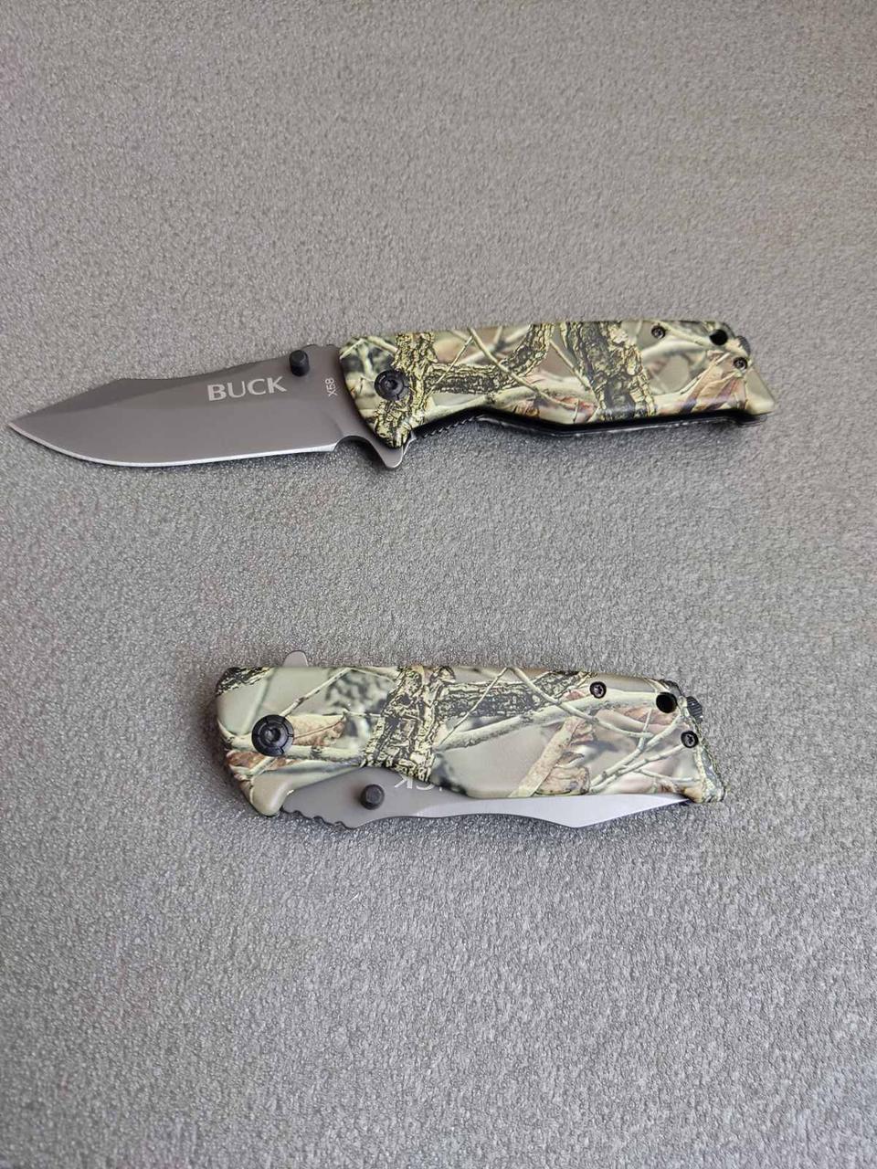 Армійський ніж складаний Buck X58 камуфляж, фото 1