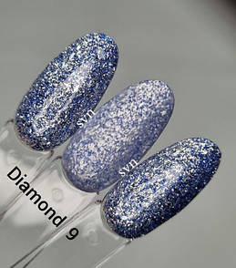 Гель лак для нігтів фіалковий, бузковий SVN Diamond №9 10мл