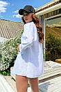 Сорочка літня біла жіноча з довгим рукавом легка, фото 8