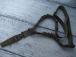 Ремінь одноточковий еластичний для АК зброї тактичний регульований колір койот