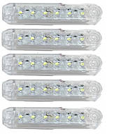 Габарит - білий - 100х20мм - 12/24V Led 6 діодів - "MRT-53" (5шт)