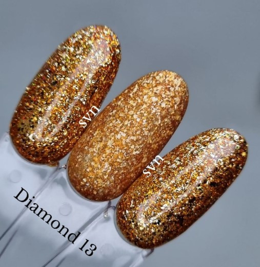 Гель лак для нігтів SVN Diamond №13 золотий 10мл